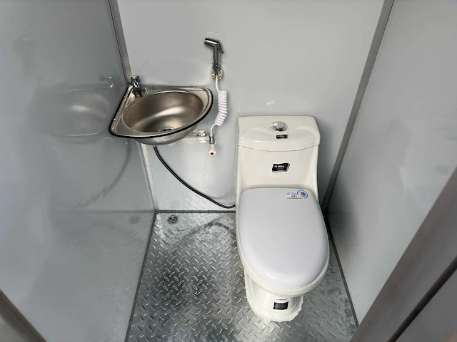 2024 mobile sani double sanitairunit toilet/douche unit - afbeelding 5 van  12