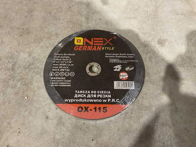 2024 onex german style ox-115 staal slijpschijf (100x) - afbeelding 3 van  5
