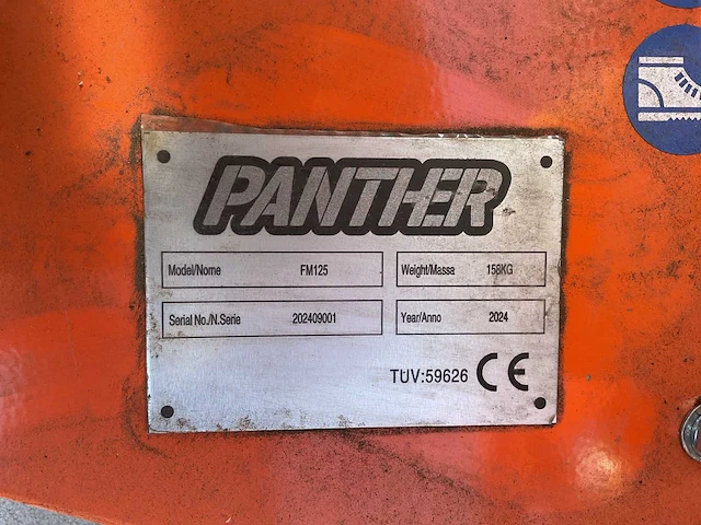 2024 panther fm125 maaimachine - afbeelding 6 van  6