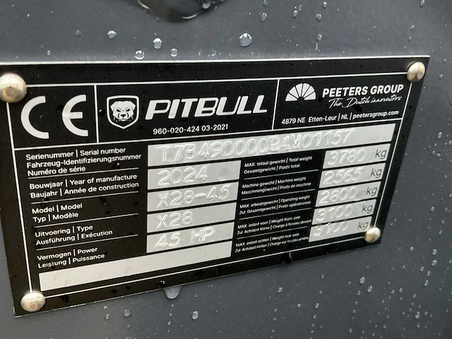 2024 pitbull x28-45crt shovel - afbeelding 15 van  22