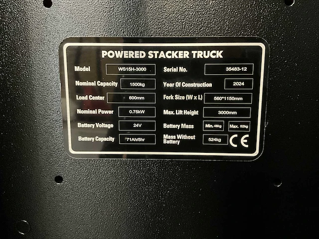 2024 rte ws15h 3.0 meter stapelaar - afbeelding 17 van  18