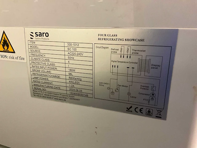 2024 saro sc 100 gebaksvitrine - afbeelding 6 van  7