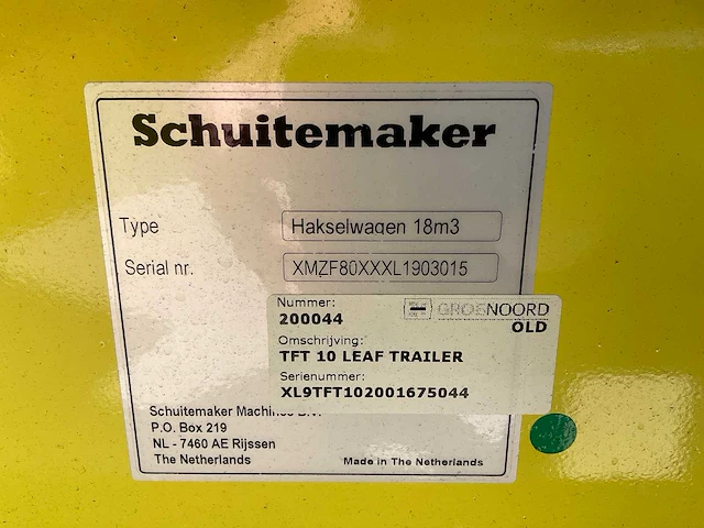 2024 schuitemaker tft10 / 18m3 hakselwagen - afbeelding 18 van  26