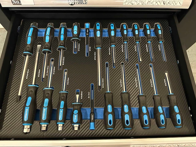 2024 sg tools xl model blue gereedschap wagen gevuld - afbeelding 2 van  17