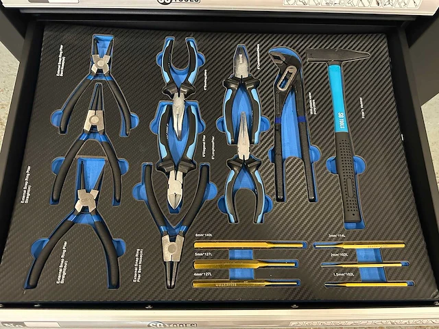 2024 sg tools xl model blue gereedschap wagen gevuld - afbeelding 4 van  17