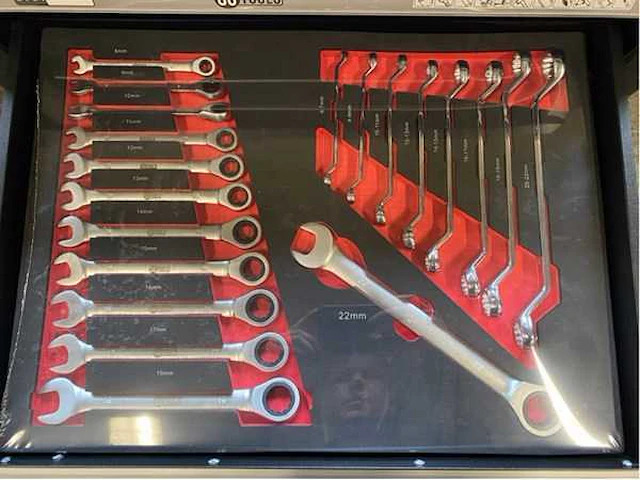 2024 sg tools xl model red gereedschap wagen gevuld - afbeelding 8 van  11