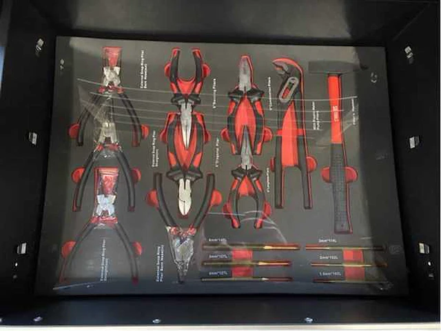 2024 sg tools xl model red gereedschap wagen gevuld - afbeelding 11 van  11