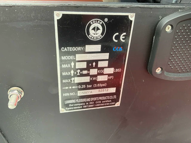 2024 solar marine 360 rubberboot - afbeelding 30 van  36
