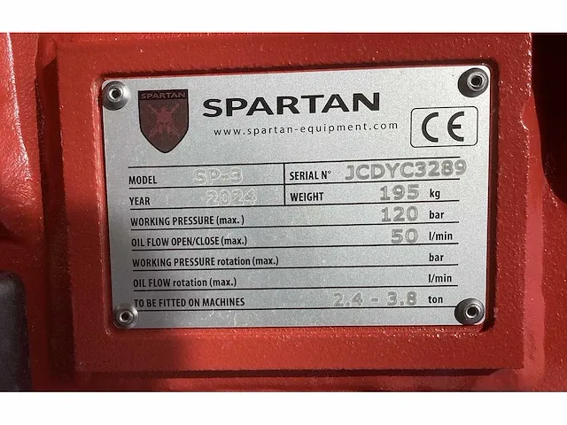 2024 spartan sp-3 hydraulische hamer - afbeelding 9 van  9