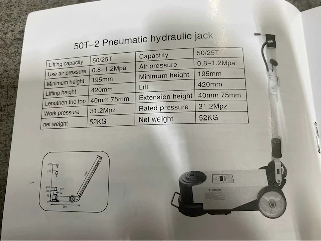 2024 stahlgruppe hydrolic 50-tons garagekrik - afbeelding 10 van  11