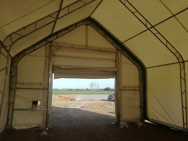 2024 stahlworks 12,2x6,1x4,88 meter opslagshelter / garagetent - afbeelding 4 van  6