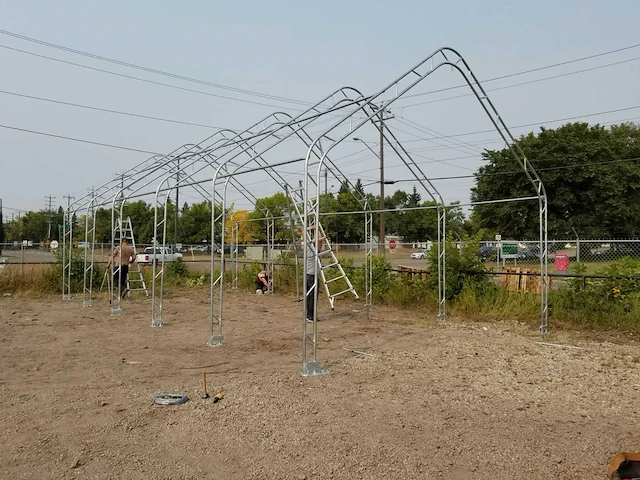 2024 stahlworks 18,3x10x5,2 meter opslagshelter / garagetent - afbeelding 8 van  9