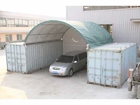 2024 stahlworks 20ft 6x6 meter met eind zeil shelter overkapping / tent tussen 2 containers - afbeelding 4 van  4