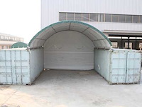 2024 stahlworks 20ft 6x6 meter met eind zeil shelter overkapping / tent tussen 2 containers - afbeelding 1 van  5