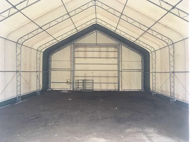 2024 stahlworks 24,4x9,15x6,1 meter opslagshelter / garagetent - afbeelding 9 van  12