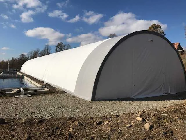 2024 stahlworks 24x12,20x6,1 meter opslagshelter / garagetent - afbeelding 1 van  4
