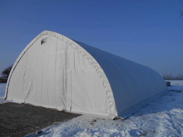 2024 stahlworks 26x9,76x4,58 meter opslagshelter / garagetent - afbeelding 2 van  9