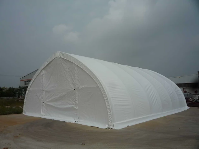 2024 stahlworks 26x9,76x4,58 meter opslagshelter / garagetent - afbeelding 1 van  9