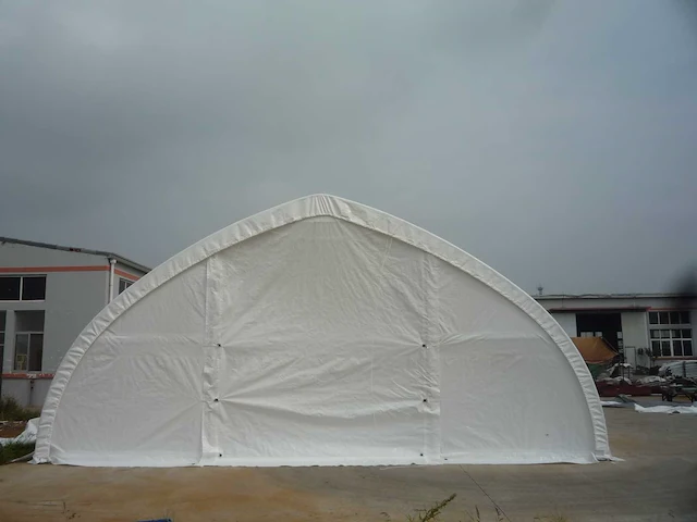 2024 stahlworks 26x9,76x4,58 meter opslagshelter / garagetent - afbeelding 7 van  9