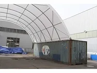 2024 stahlworks 40ft 12x12x4 meter shelter overkapping / tent tussen 2 containers - afbeelding 3 van  5