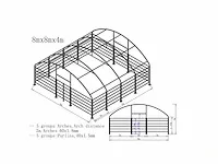2024 stahlworks 8x8x4 meter dierenverblijf / weidetent - afbeelding 4 van  4