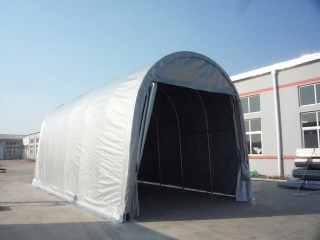 2024 stahlworks 9,2x4,3x4,3 meter opslagshelter / garagetent - afbeelding 1 van  6