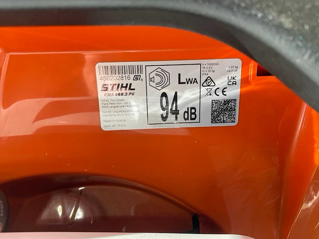2024 stihl rma 448 pv accu-grasmaaier - afbeelding 6 van  6