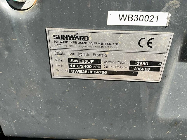 2024 sunward swe25uf minigraafmachine - afbeelding 69 van  71