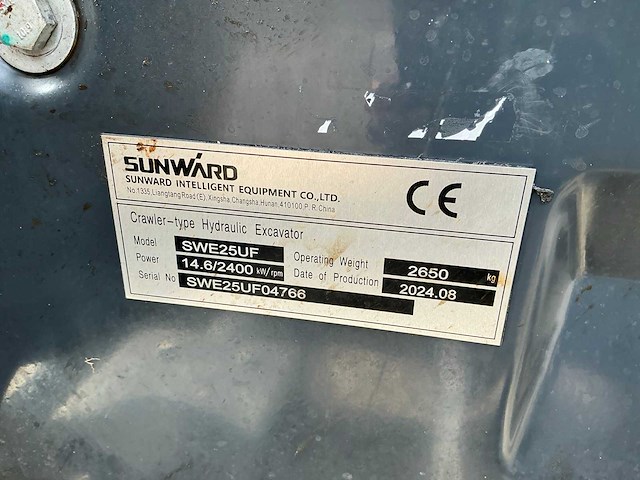 2024 sunward swe25uf rupsgraafmachine - afbeelding 57 van  62