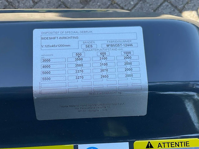 2024 toyota 9fbm35t vorkheftruck - afbeelding 24 van  26