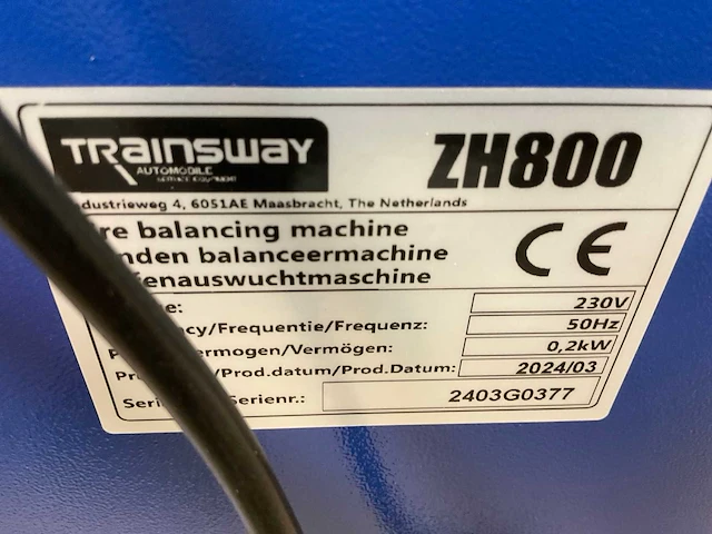 2024 trainsway zh800 banden balanceerapparaat - afbeelding 7 van  7