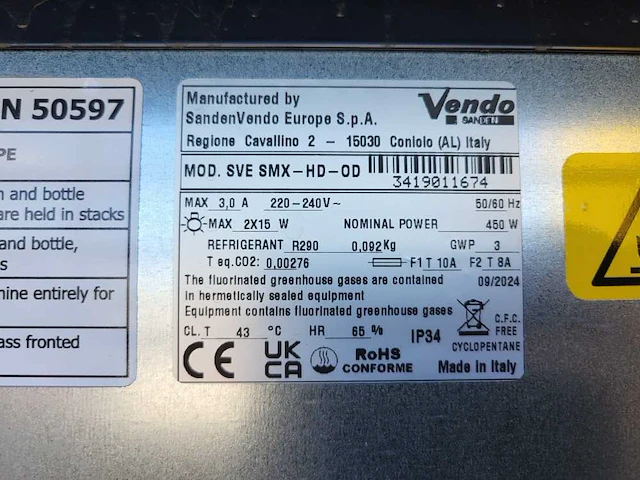 2024 vendo sve smx-hd-od verkoopautomaat - afbeelding 9 van  17