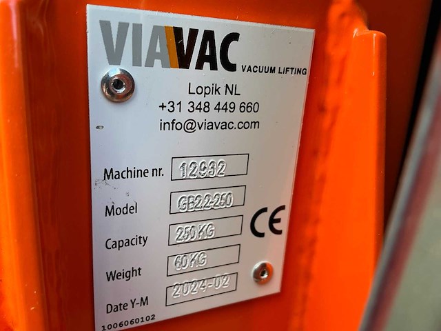 2024 viavac gb2.2-g50 vacuümheffer - afbeelding 6 van  21