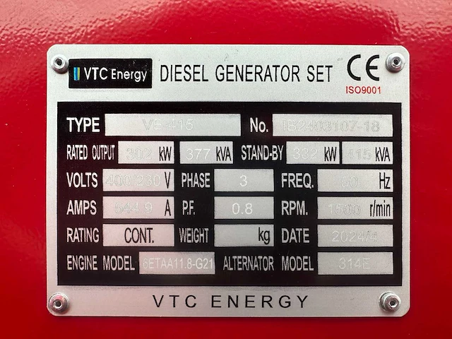 2024 vtc energy ve-415 noodstroomaggregaat - afbeelding 21 van  21