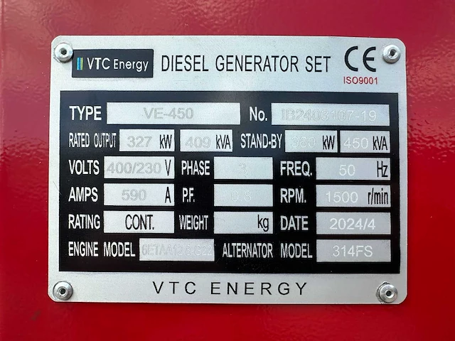 2024 vtc energy ve-450 noodstroomaggregaat - afbeelding 18 van  26