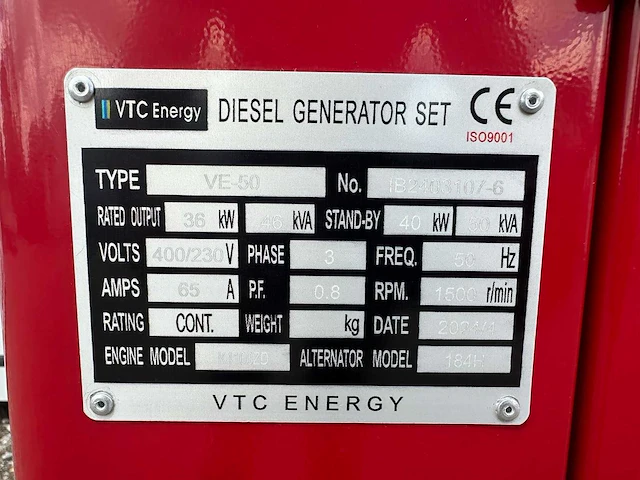 2024 vtc energy ve-50 noodstroomaggregaat - afbeelding 16 van  16