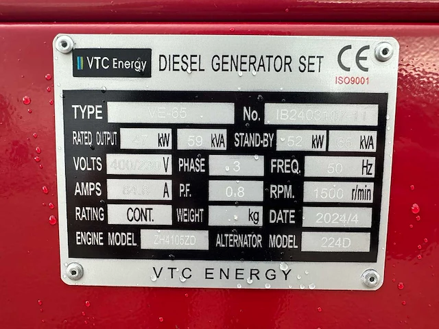 2024 vtc energy ve-65 noodstroomaggregaat - afbeelding 19 van  20