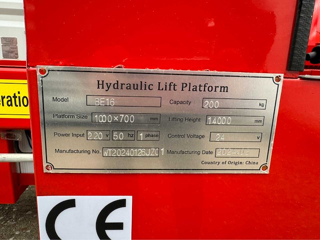 2024 vtc lift be16 hoogwerker - afbeelding 21 van  28