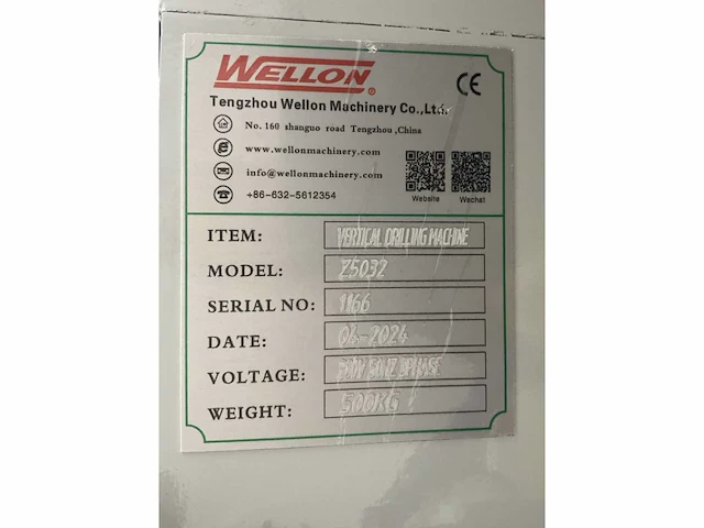 2024 wellon z5032 kolomboormachine - afbeelding 5 van  13