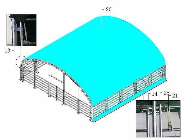 2025 - easy-going - (12x12x5 meter) - dierenverblijf / shelter 12 meter - afbeelding 9 van  13