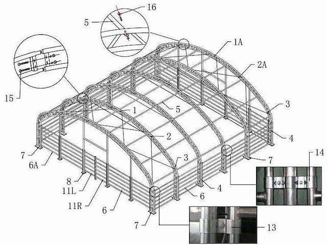 2025 - easy-going - (12x12x5 meter) - dierenverblijf / shelter 12 meter - afbeelding 10 van  13