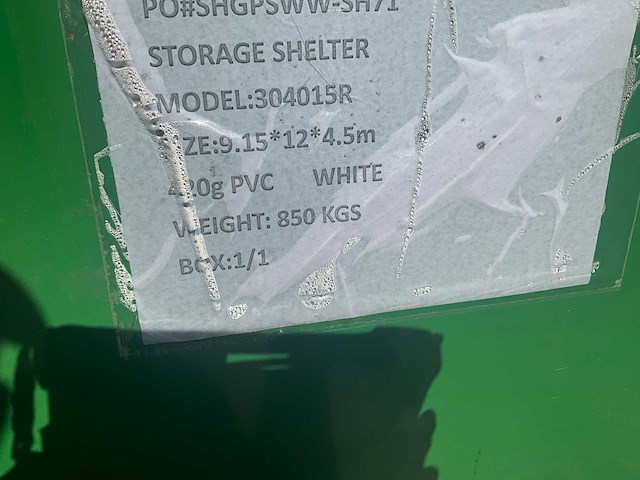 2025 - easy-going - (12x9,15x4,50 meter) - garage tent / opslag shelter 304015r - afbeelding 3 van  11