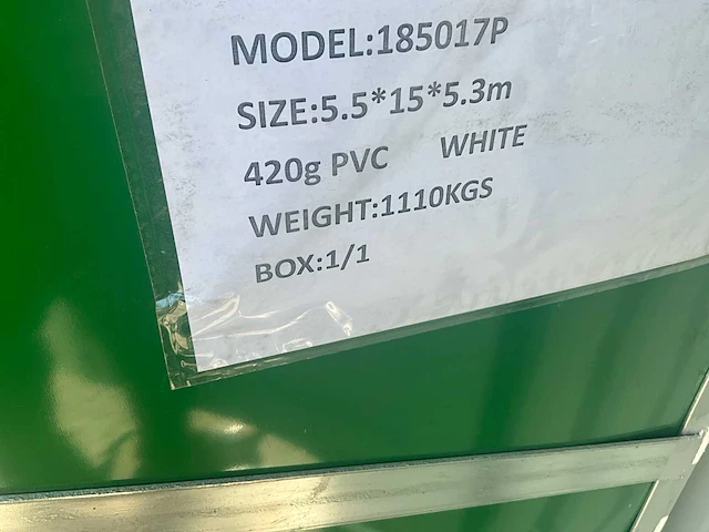 2025 - easy-going - (15,0x5,50x5,30 meter) - garage / tent / opslag shelter 185017p - afbeelding 4 van  13