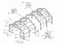 2025 - easy-going - (15,25x10,0x5,20 meter) - garage / tent / opslag shelter 335017dp. - afbeelding 4 van  9