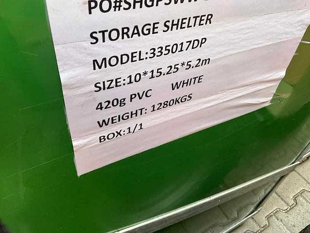 2025 - easy-going - (15,25x10,0x5,20 meter) - garage / tent / opslag shelter 335017dp. - afbeelding 9 van  9