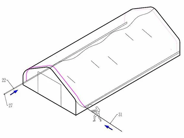 2025 - easy-going - (18,30x12,20x6,40 meter) - army green / garage / tent / opslag shelter 406021dp - afbeelding 9 van  14