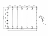 2025 - easy-going - (18,30x12,20x6,40 meter) - army green / garage / tent / opslag shelter 406021dp - afbeelding 14 van  14