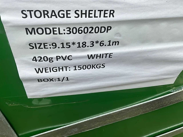 2025 - easy-going - (18,3x9,15x6,1 meter) - garage tent / opslag shelter 306020dp - afbeelding 3 van  12