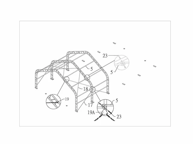 2025 - easy-going - (18,3x9,15x6,1 meter) - garage tent / opslag shelter 306020dp - afbeelding 9 van  12