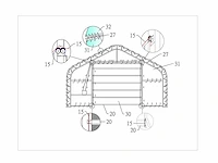 2025 - easy-going - (18,3x9,15x6,1 meter) - garage tent / opslag shelter 306020dp - afbeelding 10 van  12